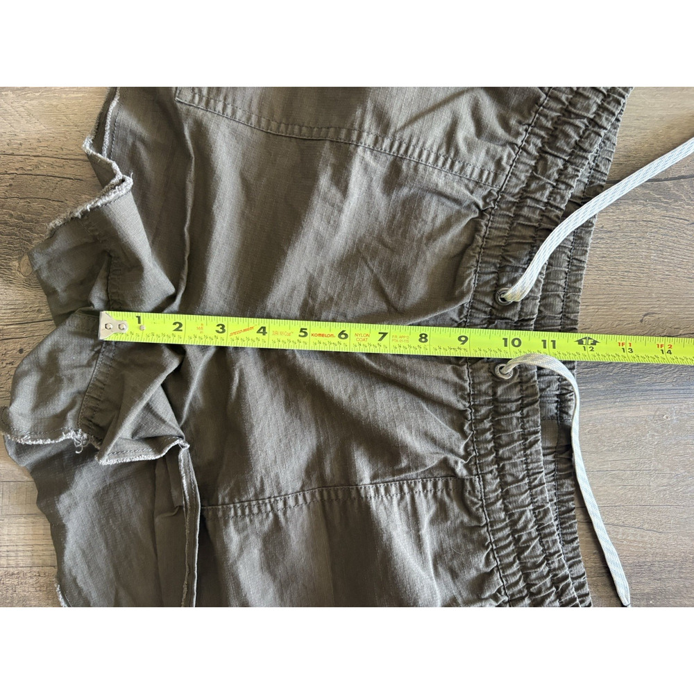 Vuori Women's Vintage Ripstop Shorts Raw Hem Athletic Hiking Shorts Green Size L - Picture 7 of 10